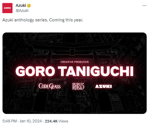 Tweet Azuki's Anime Collaboration with Director Gorō Taniguchi