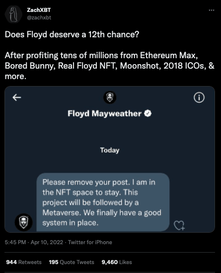 Floyd Mayweather NFT Scam