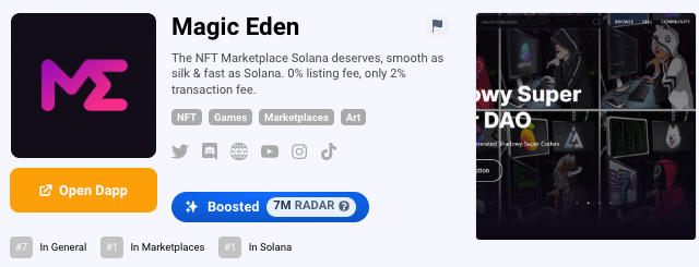 Magic Eden NFT Marketplace