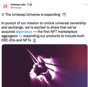 DeFi And NFTs Coming Together, Uniswap Leading The Way