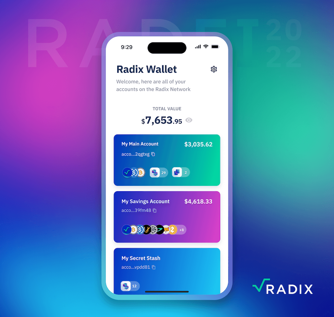 Radix blockchain smart account