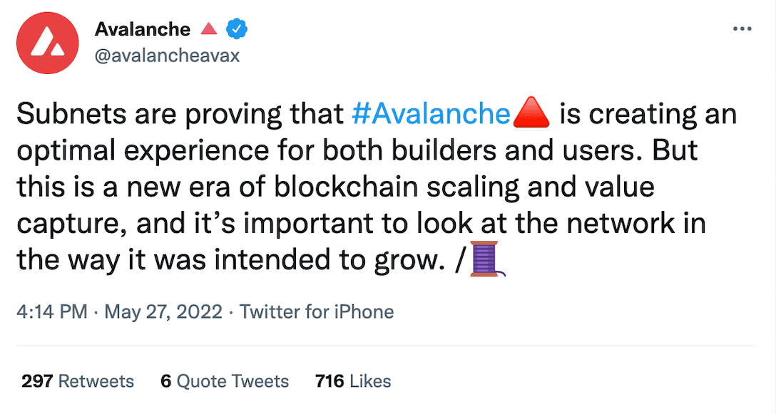 avalanche subnets twitter
