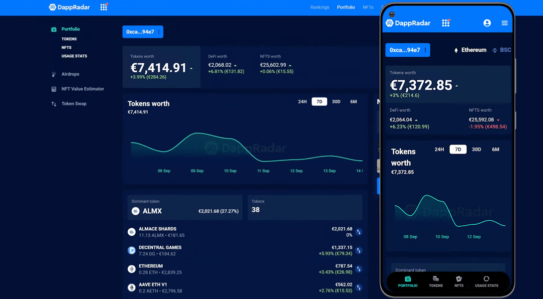DappRadar Portfolio Tracker