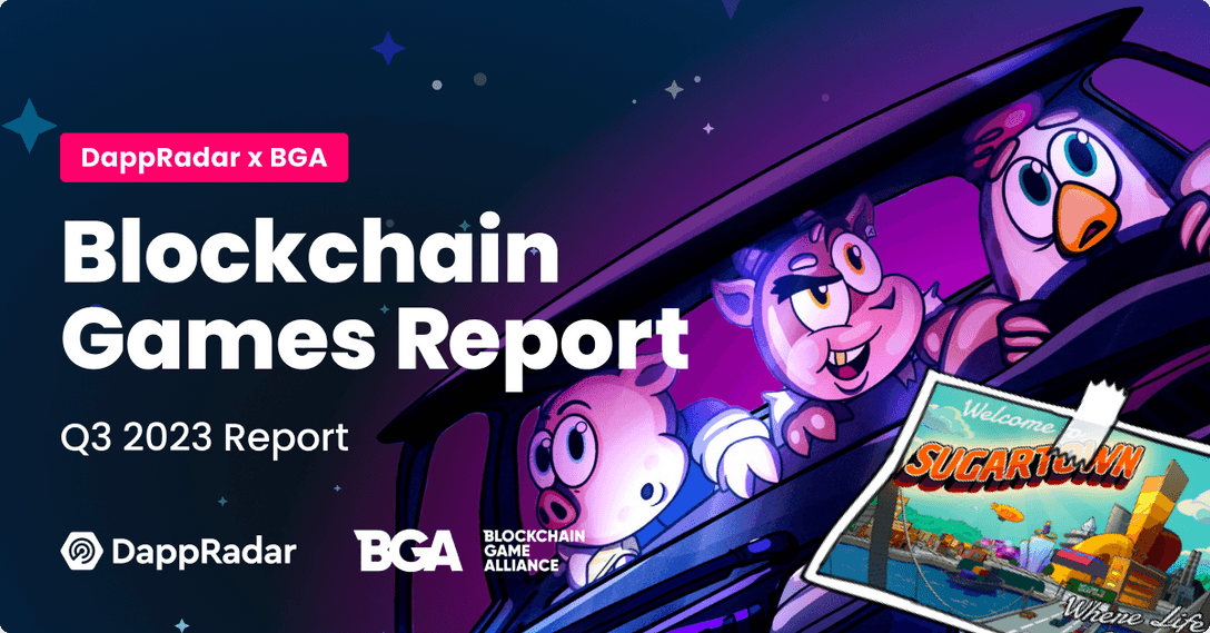 Blockchain gaming report of Q3 2023, DappRadar and BGA