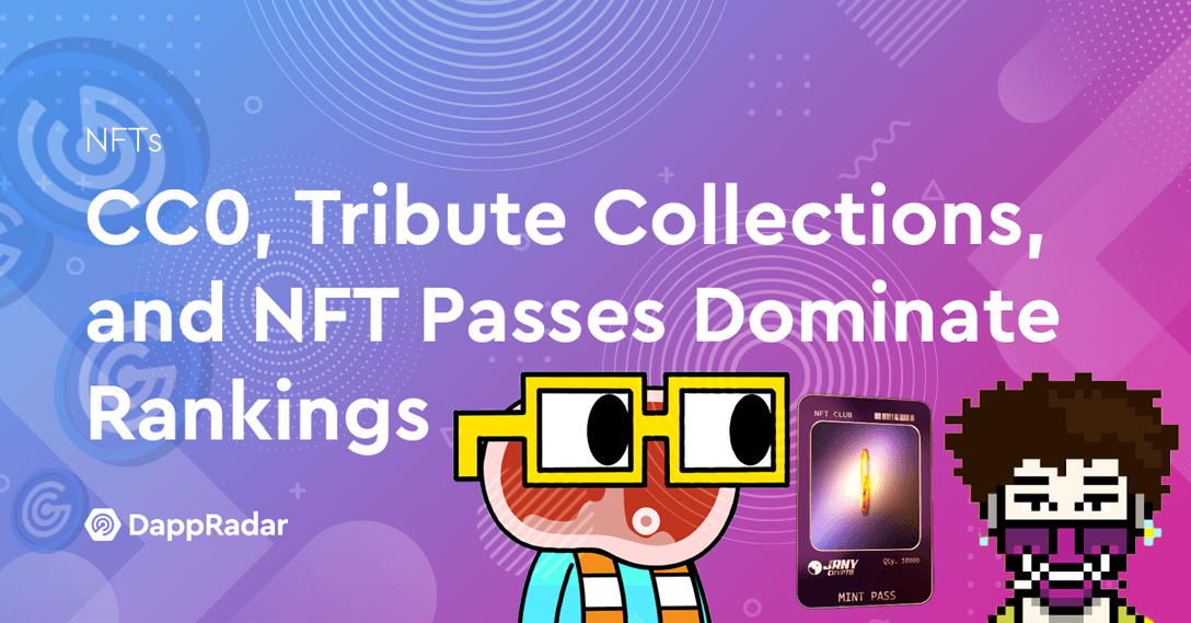 CC0, Tribute Collections, and NFT Passes Dominate Rankings