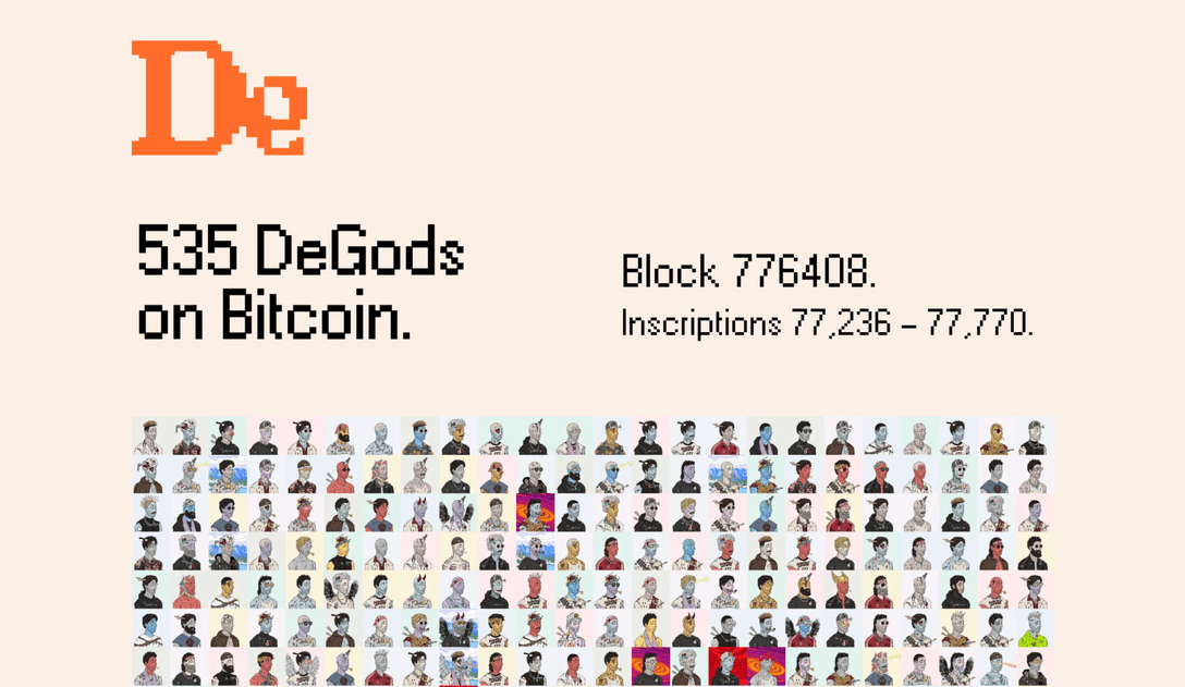 DeGods NFTs on Bitcoin