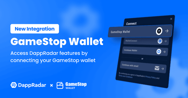 GameStop Wallet integration DappRadar announcement web3