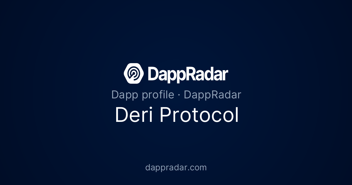 Deri Protocol - Project Overview, Analytics, and Data | DappRadar