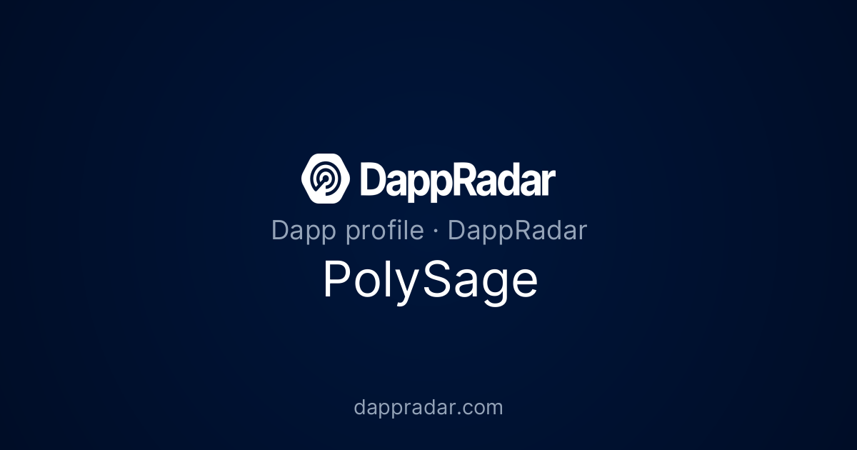 Polysage Renergy PolySage - Project Overview, Analytics, and Data | DappRadar