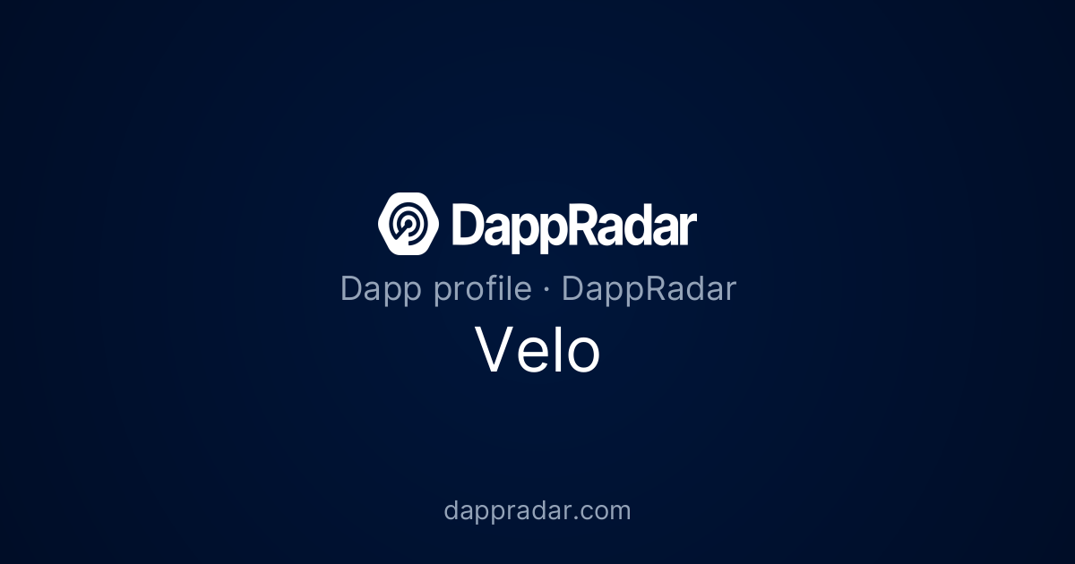 Velo - Project Overview, Analytics, and Data | DappRadar