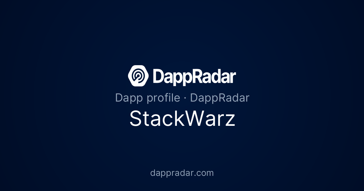 StackWarz - Project Overview, Analytics, and Data | DappRadar