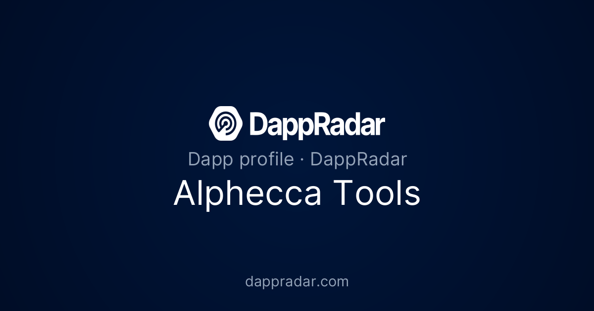 Alphecca Tools - Project Overview, Analytics, and Data | DappRadar