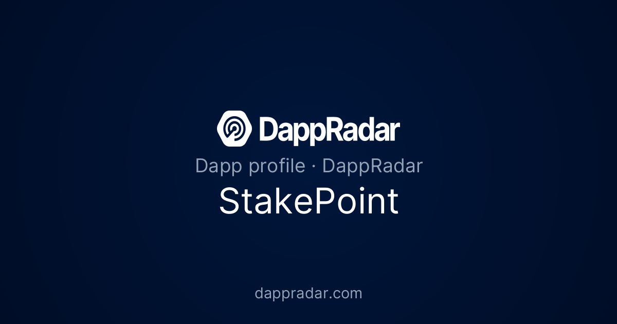 StakePoint - Project Overview, Analytics, and Data | DappRadar