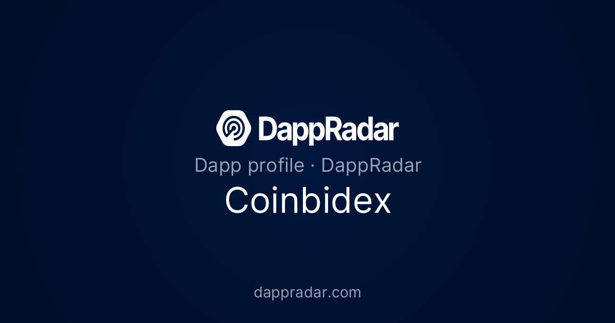 Coinbidex - Project Overview, Analytics, and Data | DappRadar