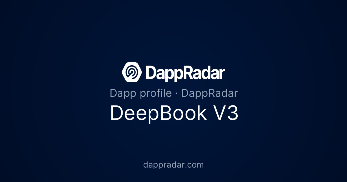 DeepBook V3 - Project Overview, Analytics, and Data | DappRadar